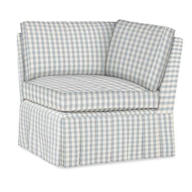 Claude Boxed Pleated Corner Chair