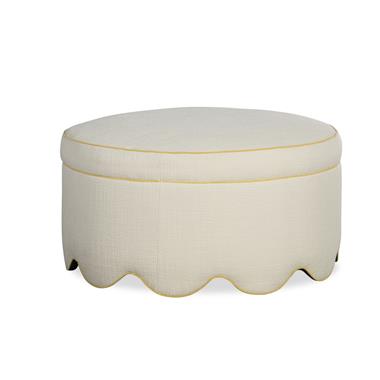 Suzie Scalloped Cocktail Ottoman