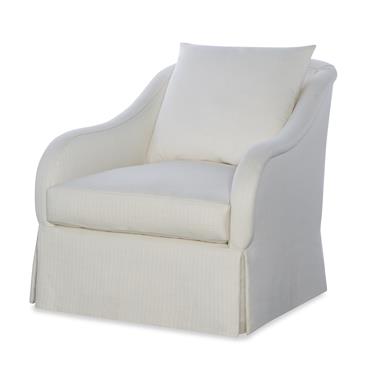 Marcel Skirted Swivel Chair