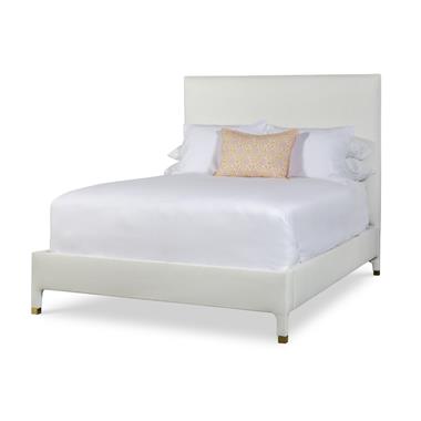 Mia King Upholstered Bed w/ Straight Top Rail