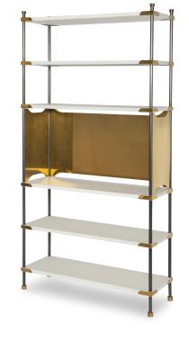 Benson Etagere-Alabaster Cerused Finish