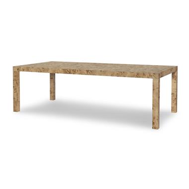 Parsons Burl Dining Table
