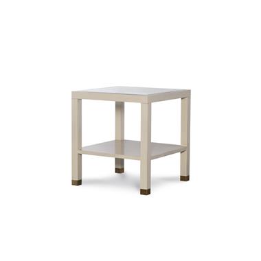 Trevor Square Side Table W/ Glass Top
