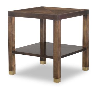 Trevor Square Side Table w/ Wood Top